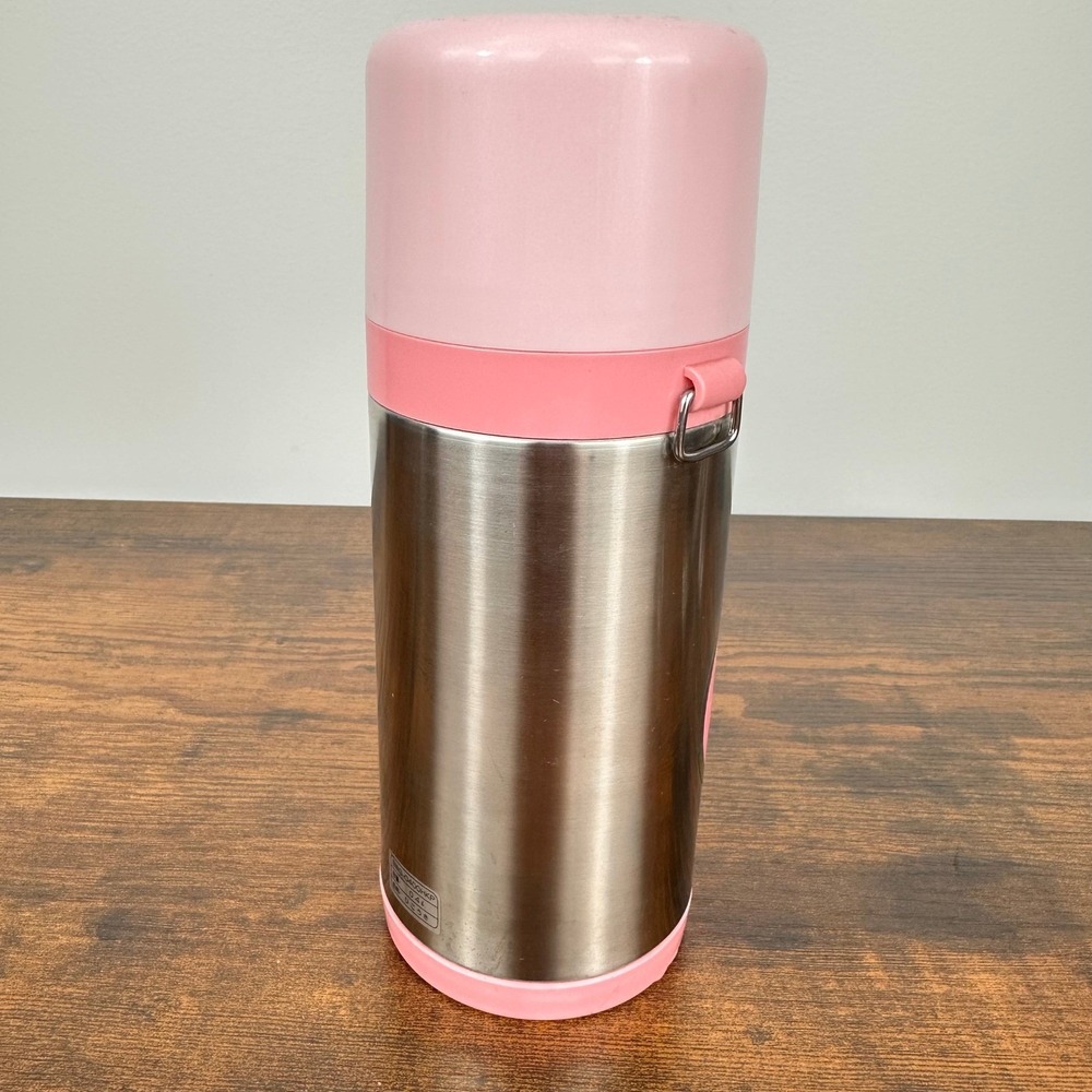 Tiger Vacuum Bottle 0.4L Stainless Steel Pink Joyful Day Airplane Japan Kidcore - Picture 3 of 9